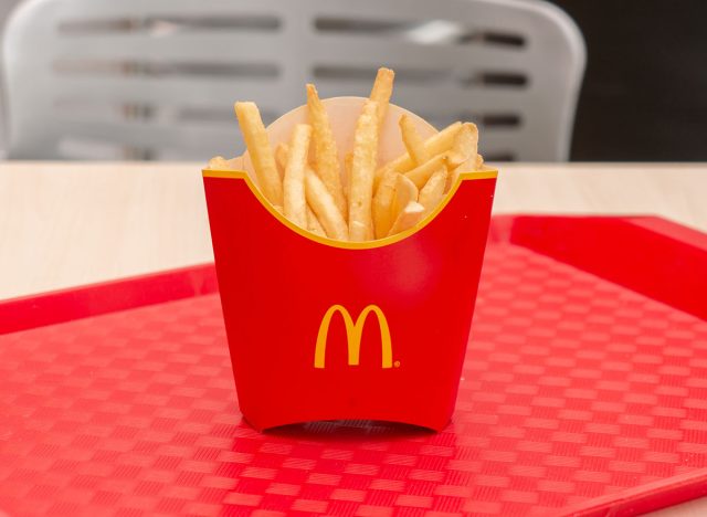 McDonald's fries on the red tray