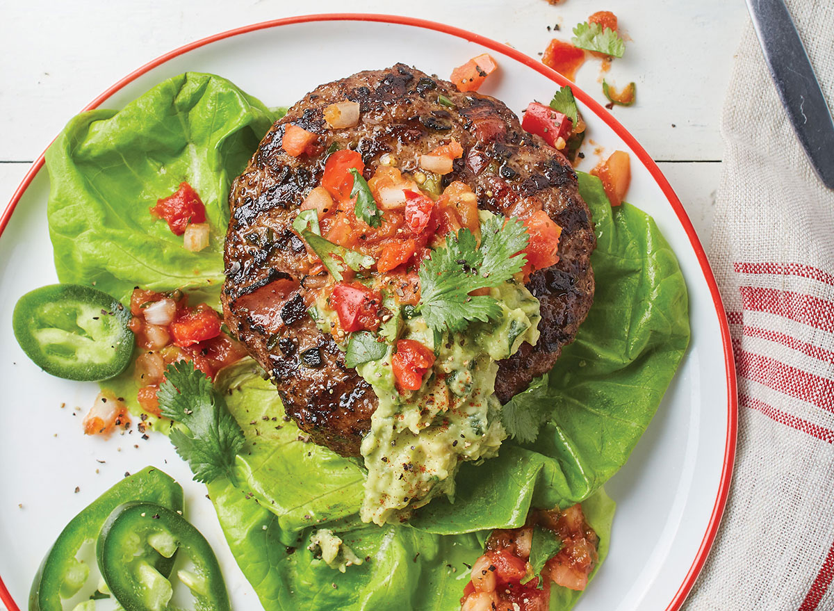 Paleo bacon chile burger