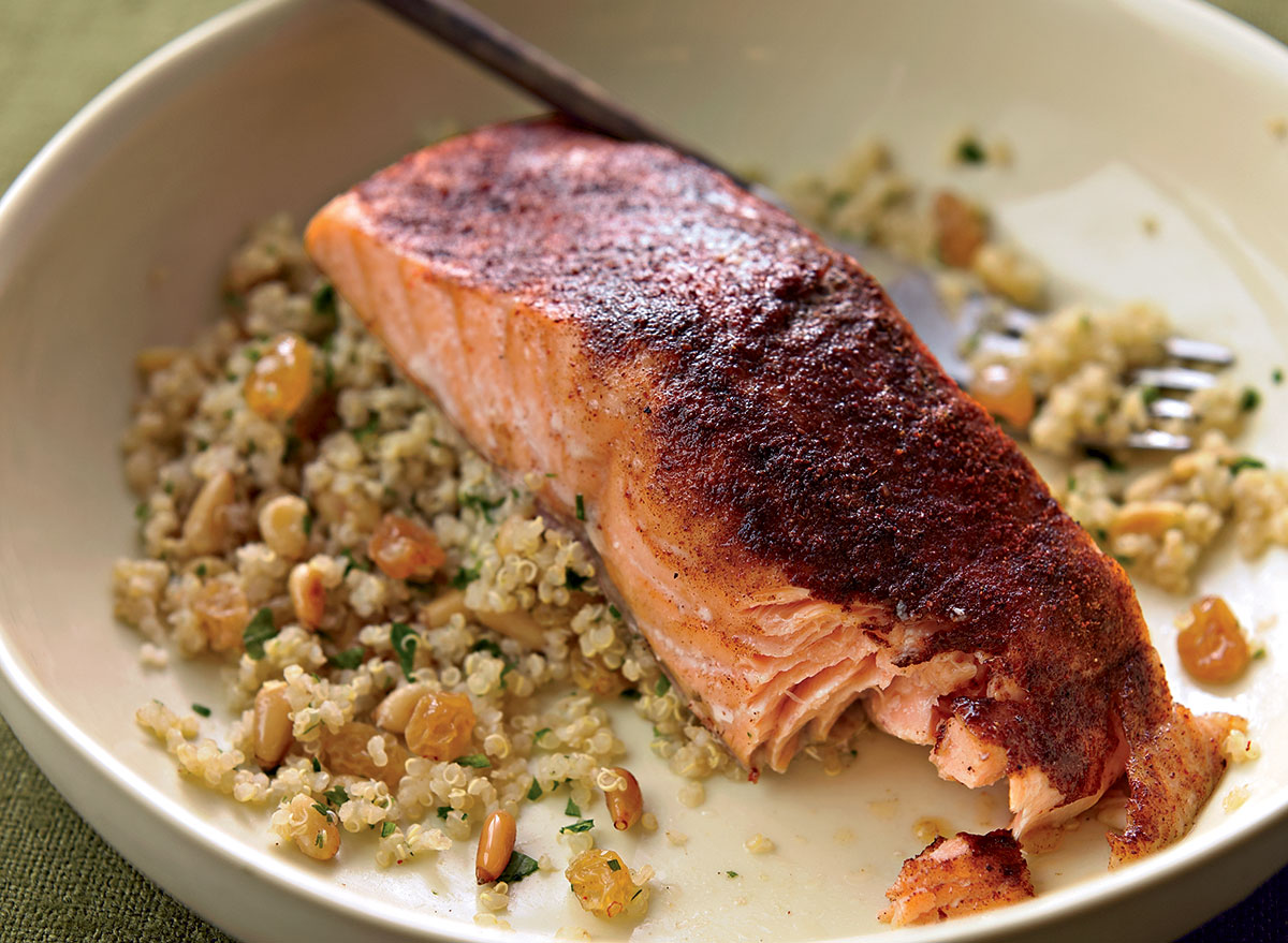 Paleo moroccan salmon with quinoa