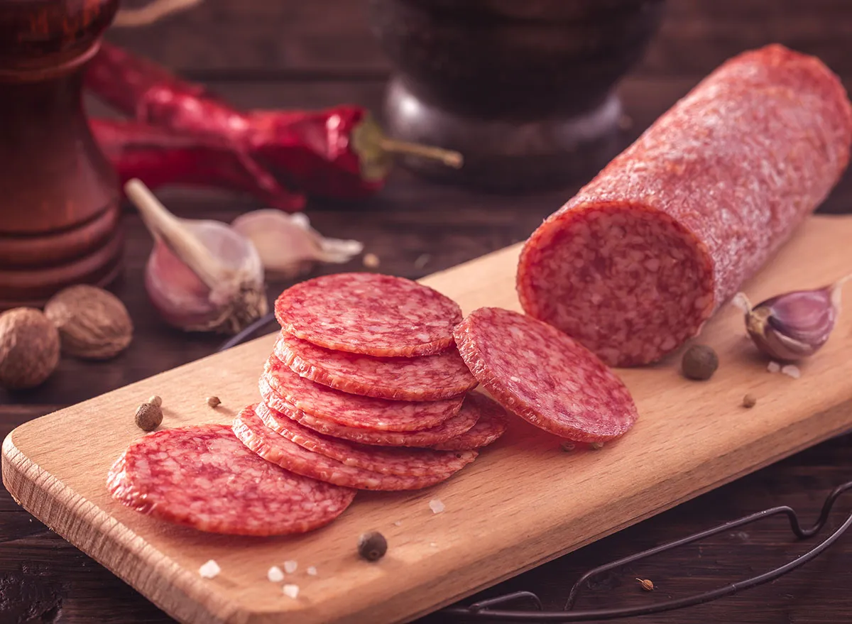 Sliced salami