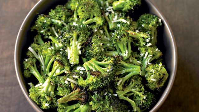 Vegetarian parmesan roasted broccoli