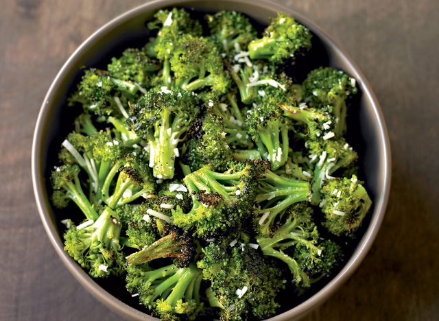 Vegetarian parmesan roasted broccoli