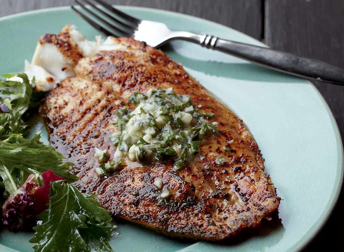 Blackened Tilapia With Garlic-Lime Butter Recipe — Eat This Not That