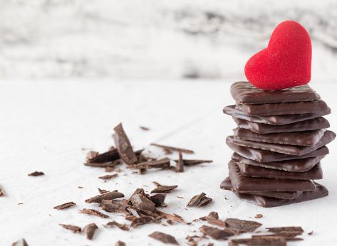 Chocolate under a heart