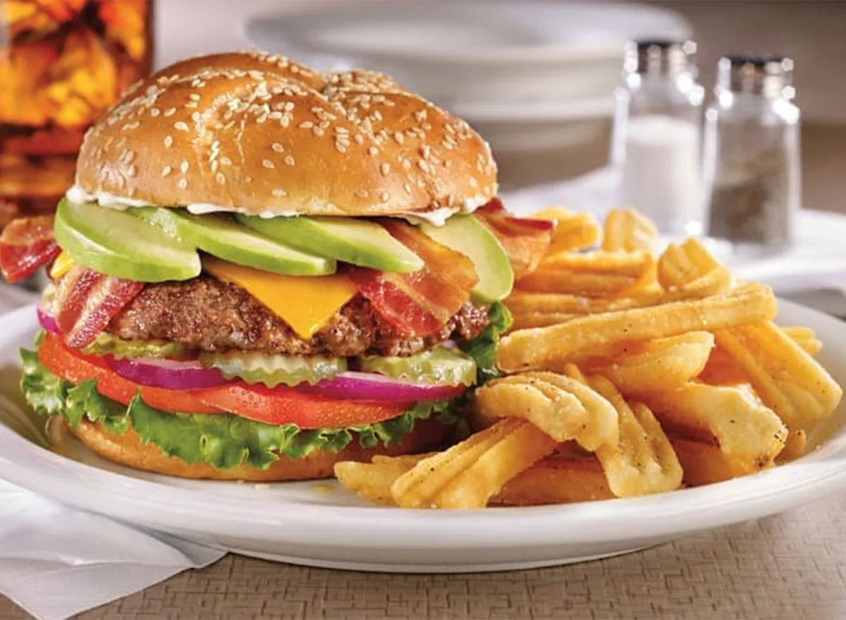 Bacon avocado cheeseburger