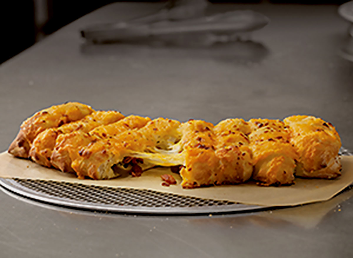 Stuffed cheesy bread with bacon and jalapeno