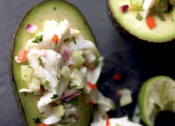 Healthy avocado-crab salad