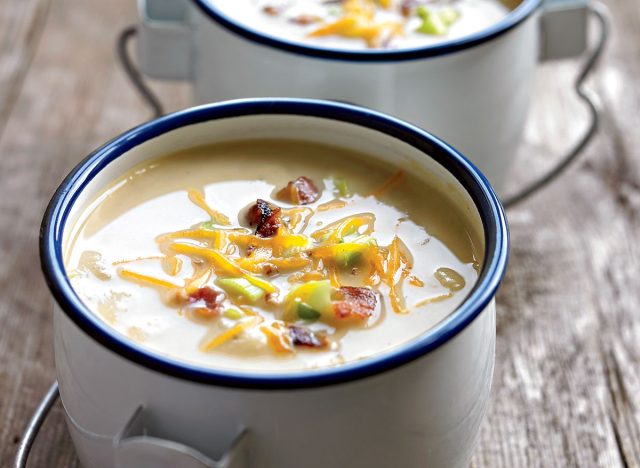 Healthy baked potato soup