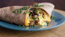 Healthy breakfast burritos