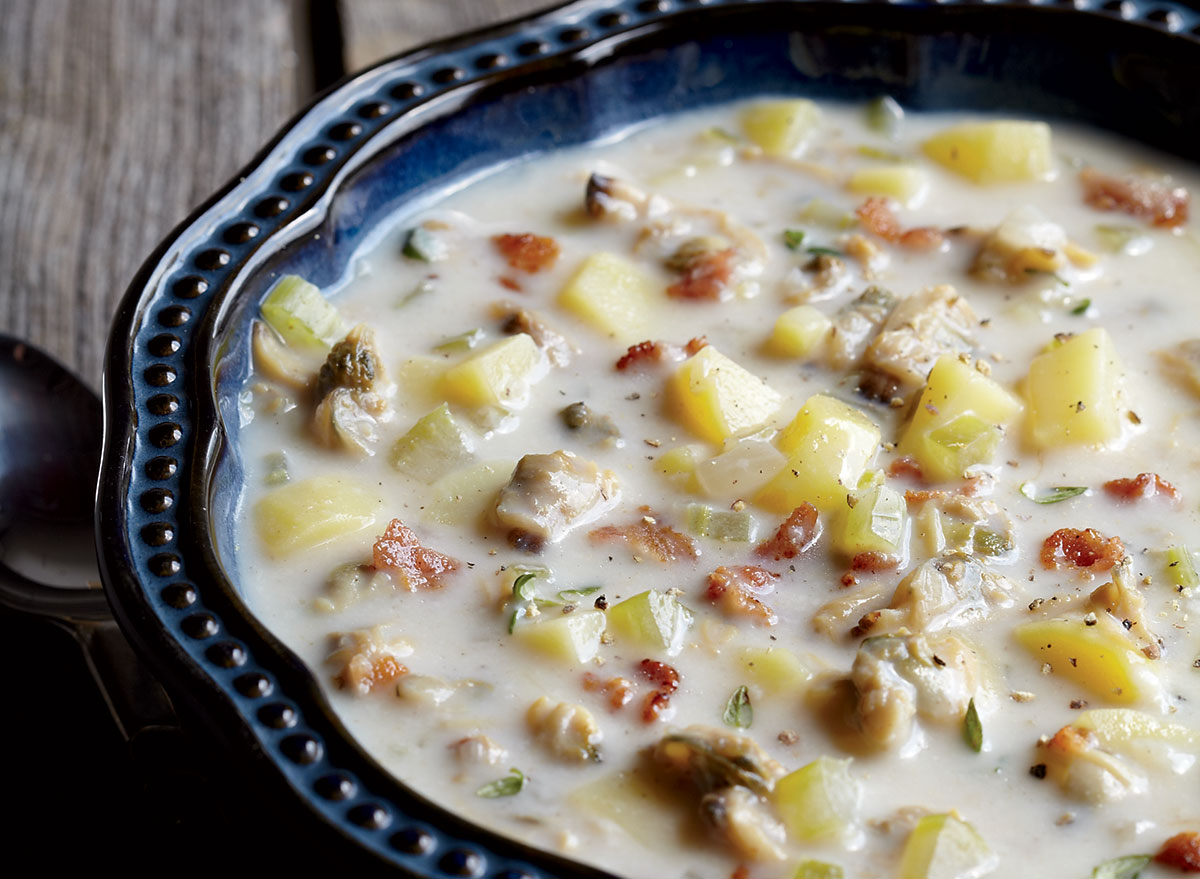 Healthy clam chowder