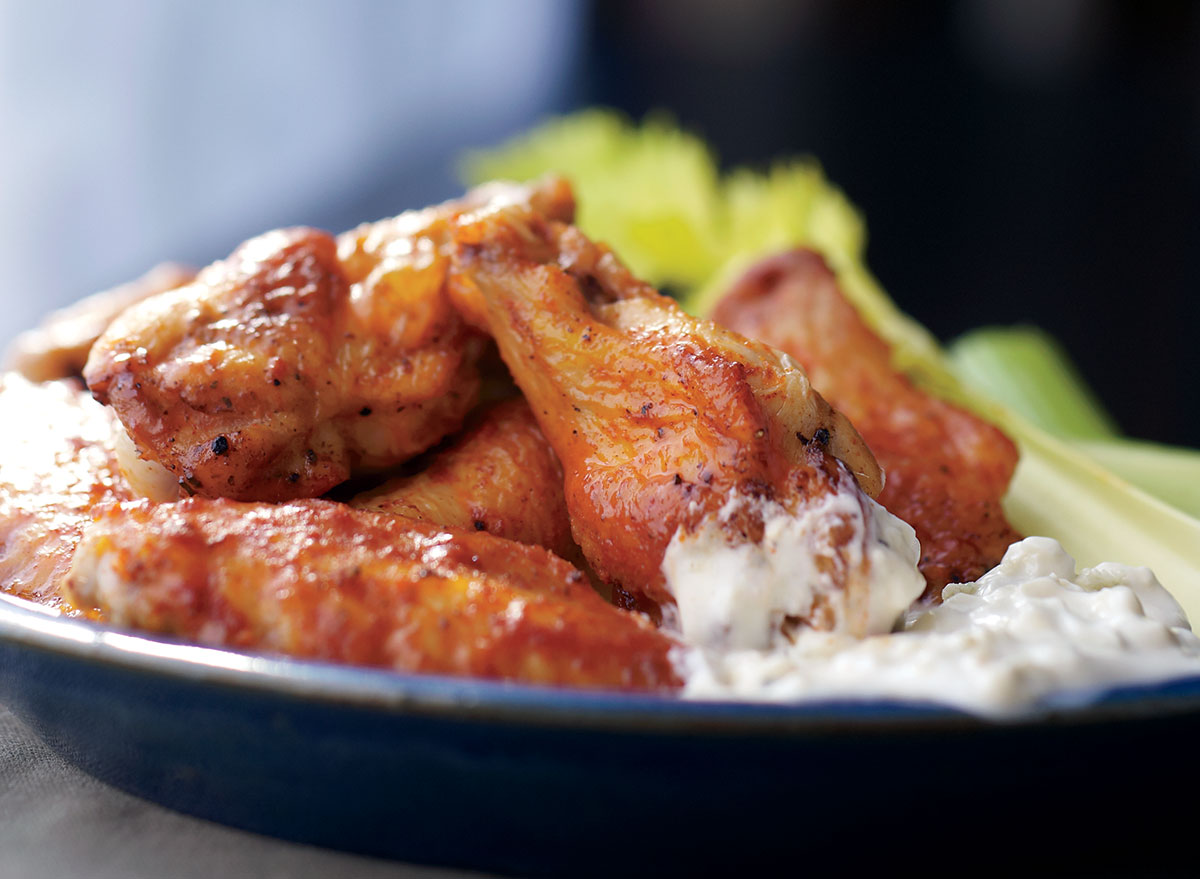 Healthy fiery buffalo wings