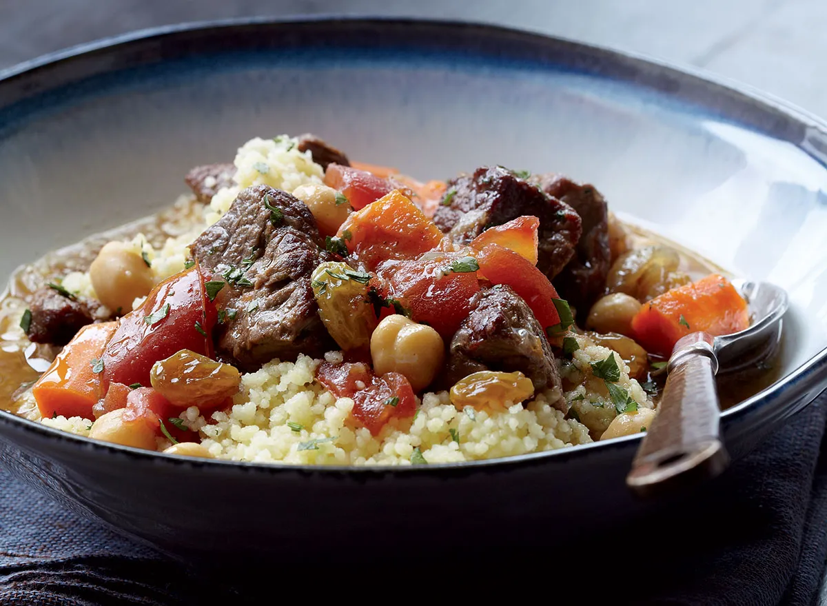 Healthy lamb tagine