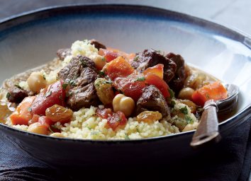 Healthy lamb tagine