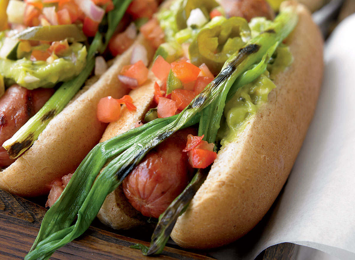 Healthy mexican hot dogs