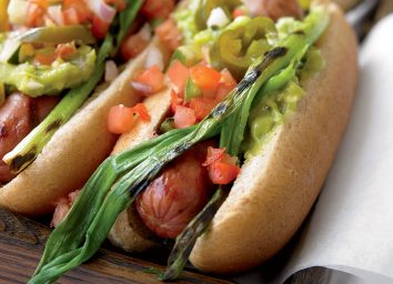 Healthy mexican hot dogs