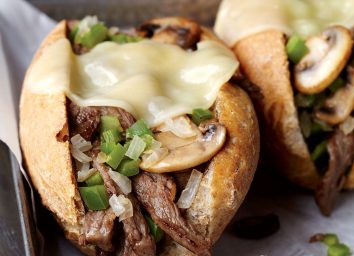 Healthy philly cheesesteak
