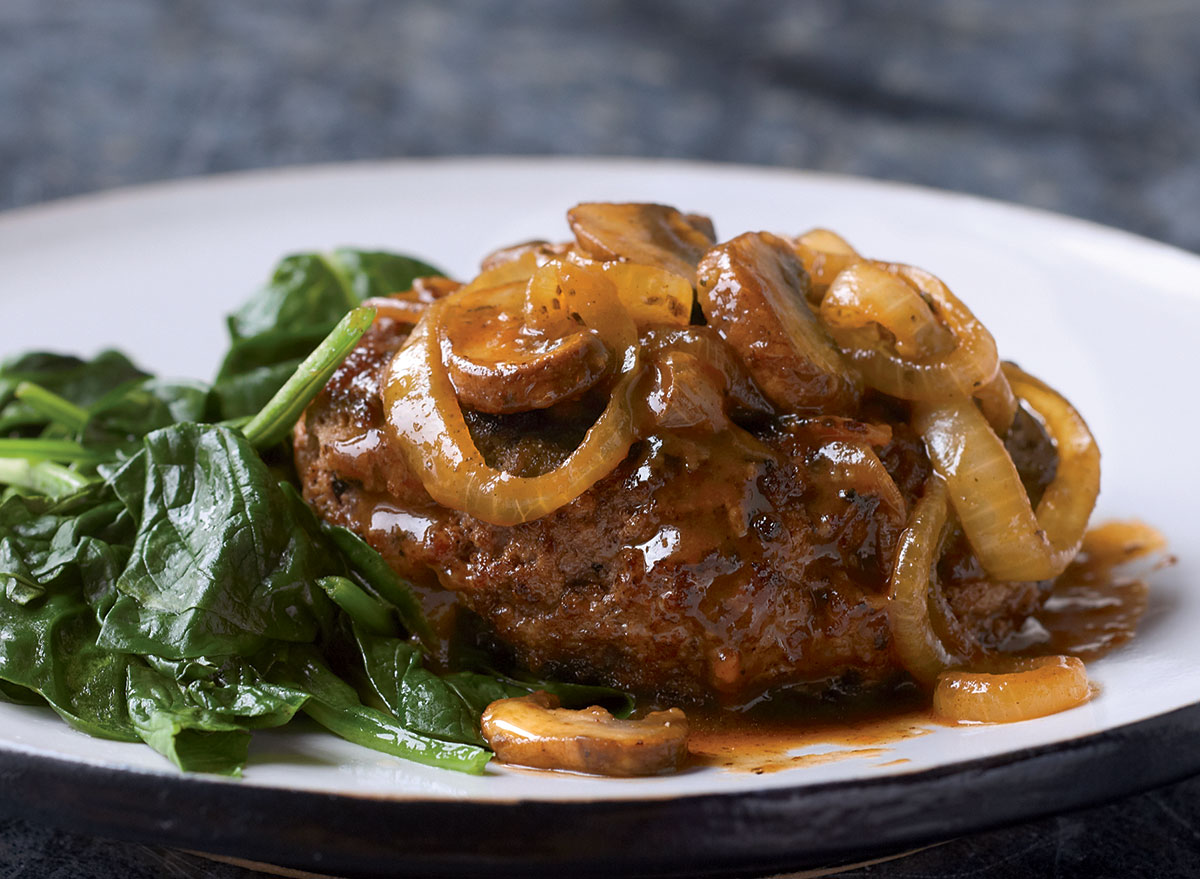 Healthy Poor Man's Steak Recipe With Garlic Gravy — Eat This Not That