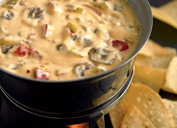 Healthy queso fundido