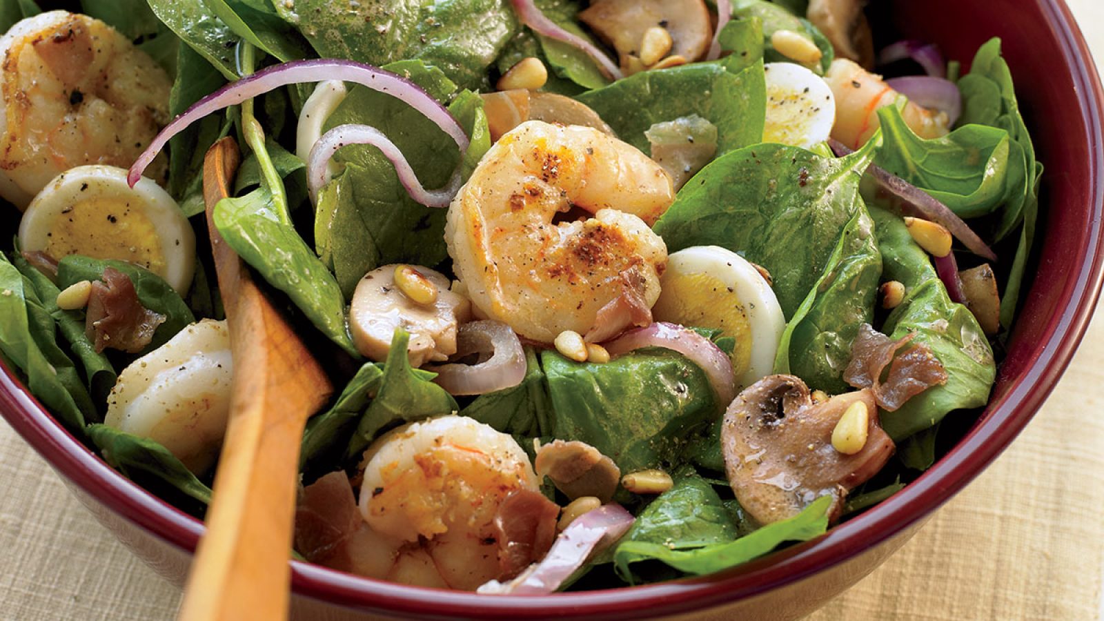 Shrimp and Spinach Salad With Bacon Drizzle Recipe Eat This Not That
