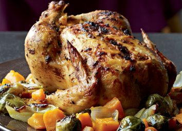 Healthy sunday roast chicken
