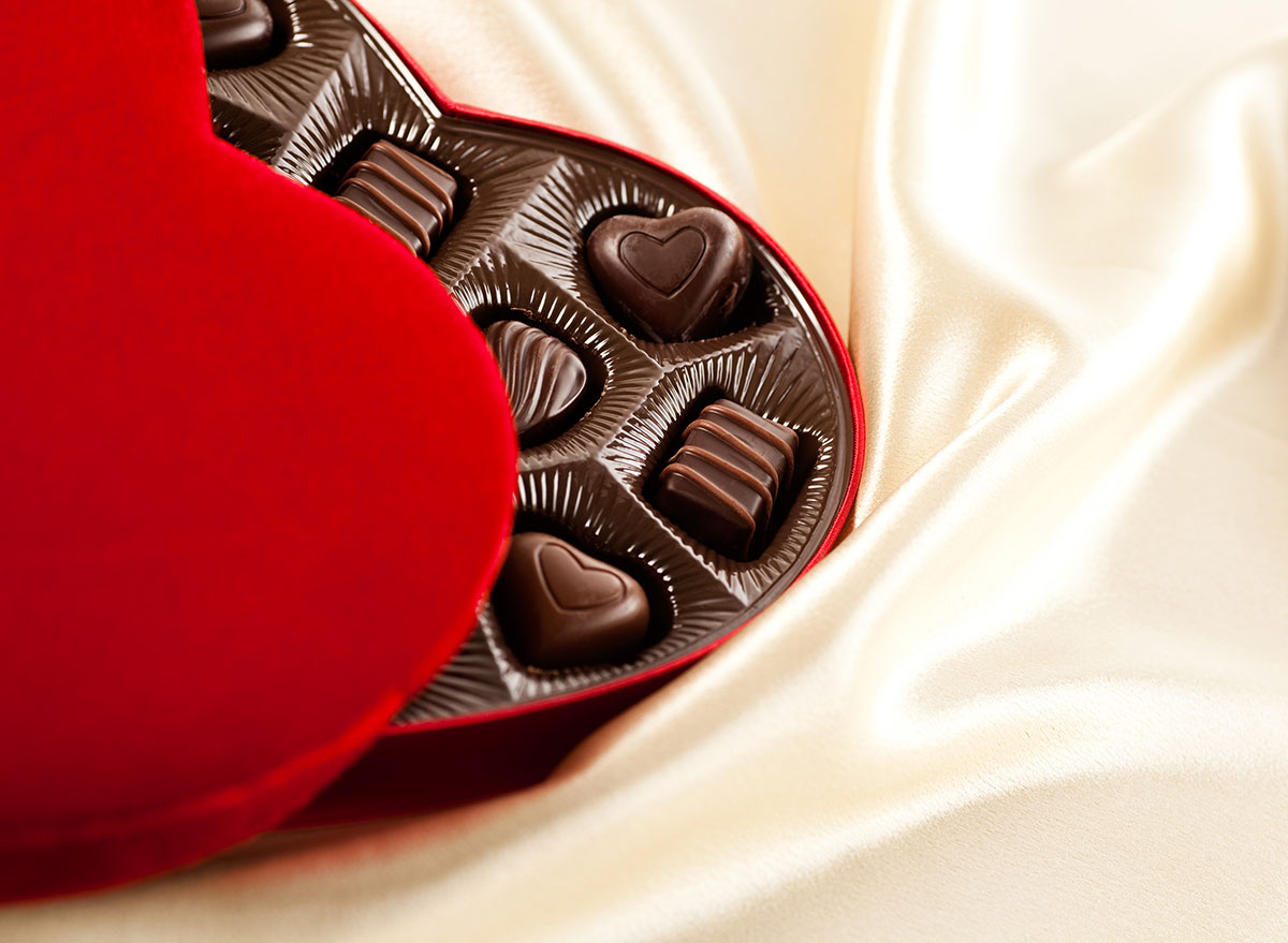 Heart box chocolates