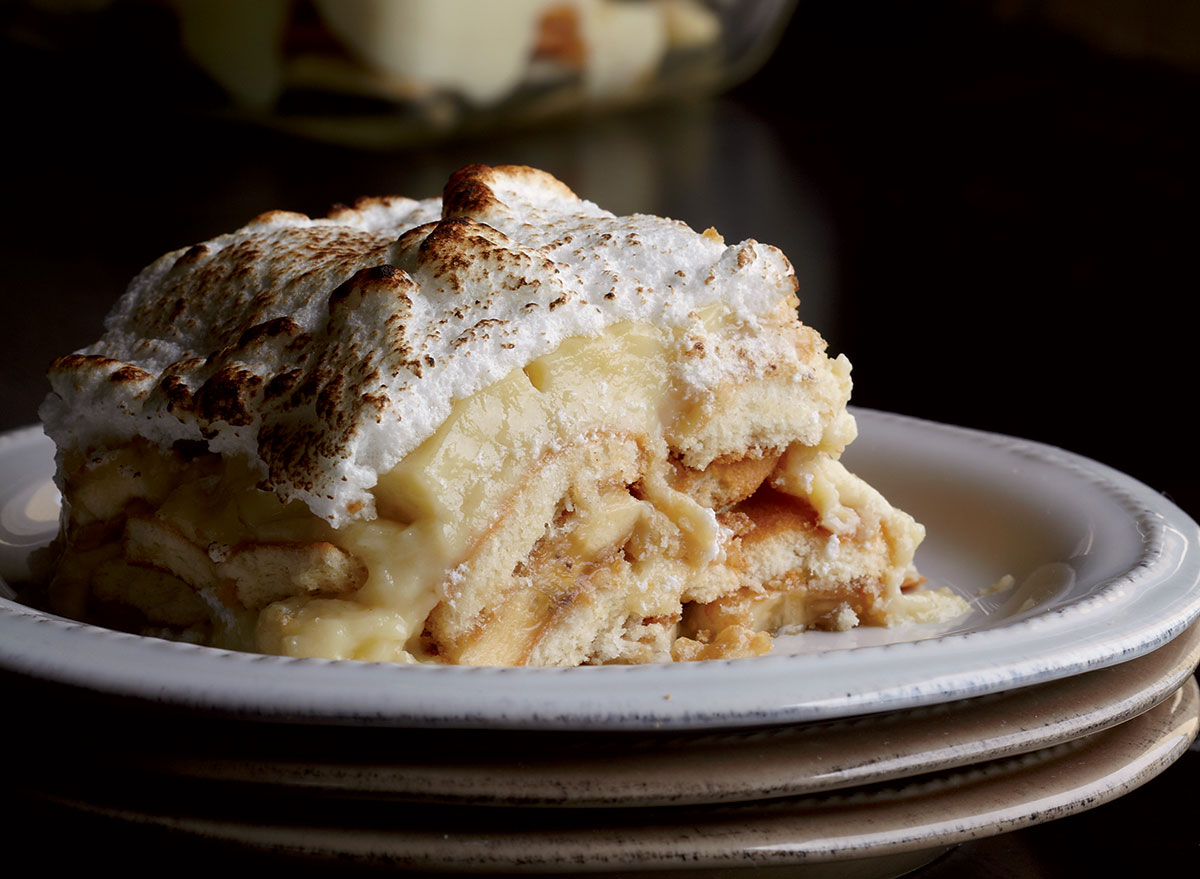 Low-calorie banana pudding