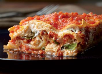 Low-calorie sausage lasagna