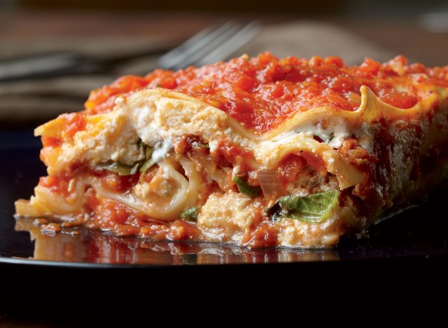 Low-calorie sausage lasagna