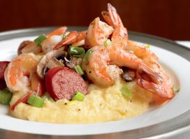 Low-calorie shrimp and grits