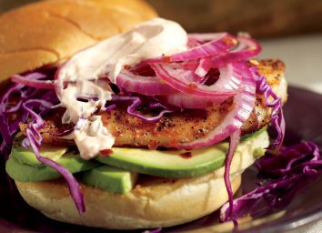 Paleo blackened fish sandwich