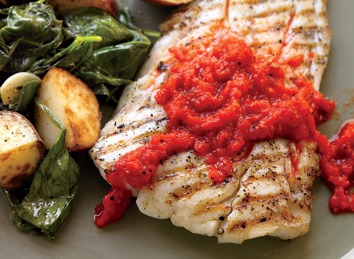 A Spicy Grilled Mahi-Mahi With Red Pepper Sauce Recipe-image