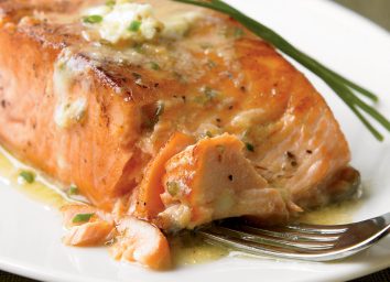 Paleo grilled salmon with ginger-soy butter
