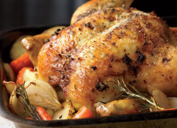 Paleo her roast chicken with root veggies