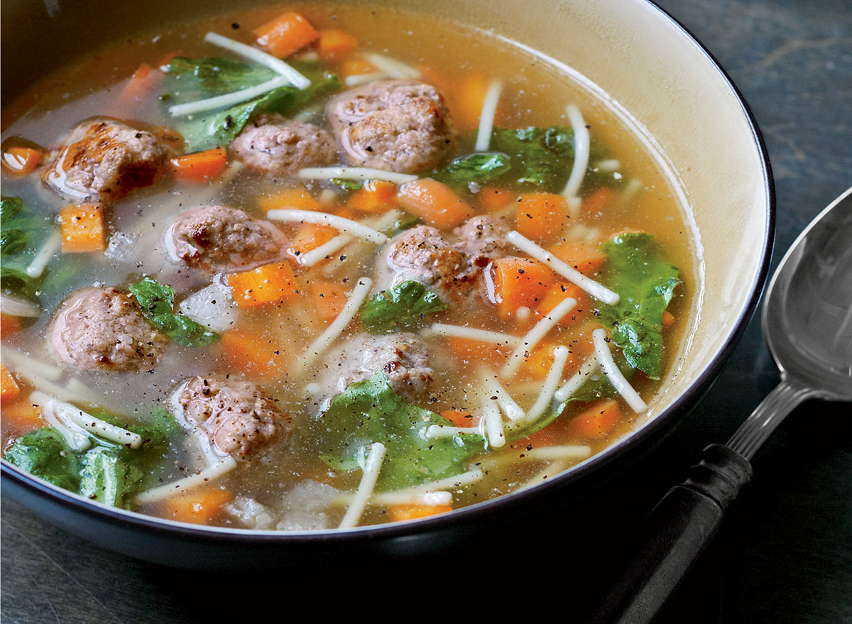 Paleo meatball soup