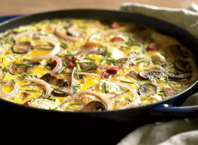 Paleo sausage frittata with mushrooms