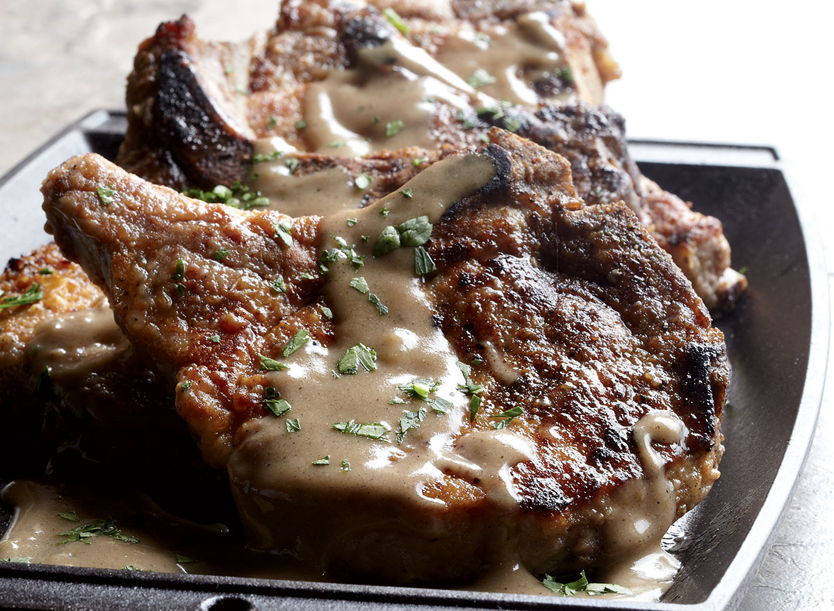 Paleo smothered pork chops