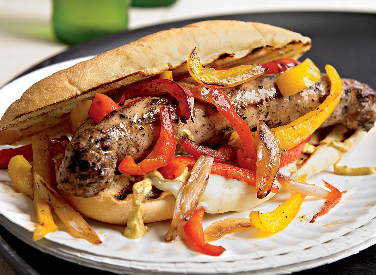 Sausage sandwich with peppers