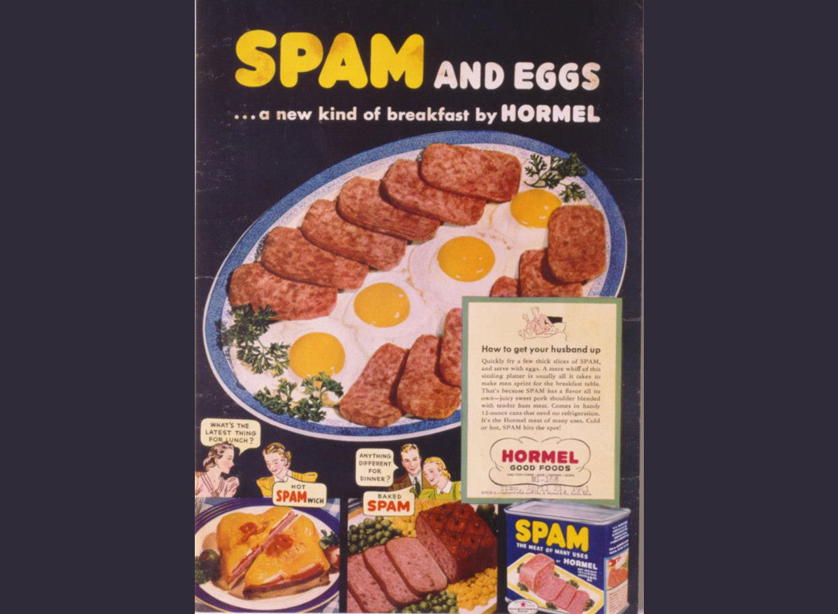 Spam and eggs breakfast