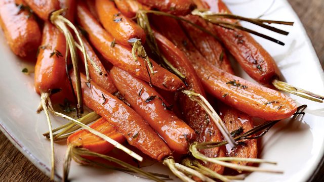 Vegetarian honey roasted carrots