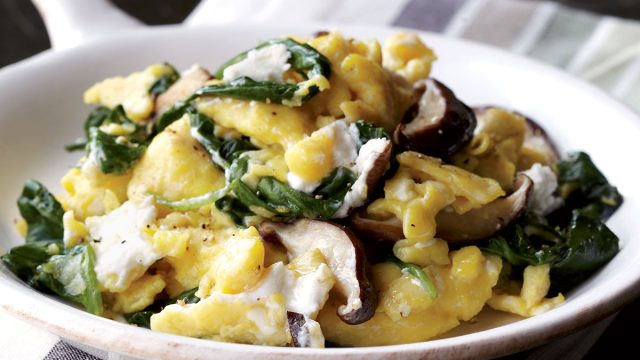 Healthy Veggie Scramble Recipe With Goat Cheese Eat This Not That