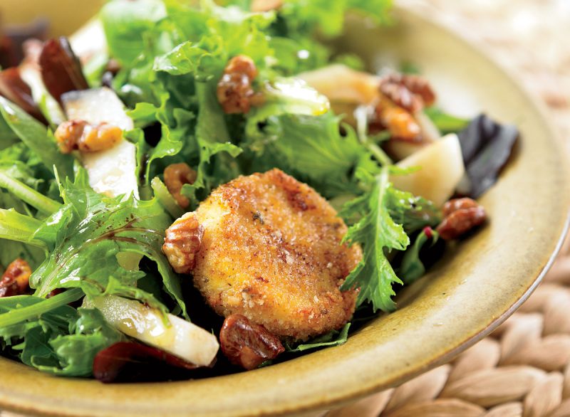 Warm Goat Cheese Salad Recipe With Pears — Eat This Not That