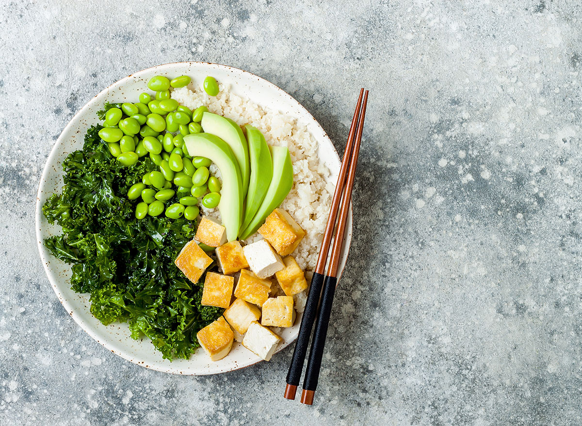 Cauliflower poke bowl - ovarian cancer diet