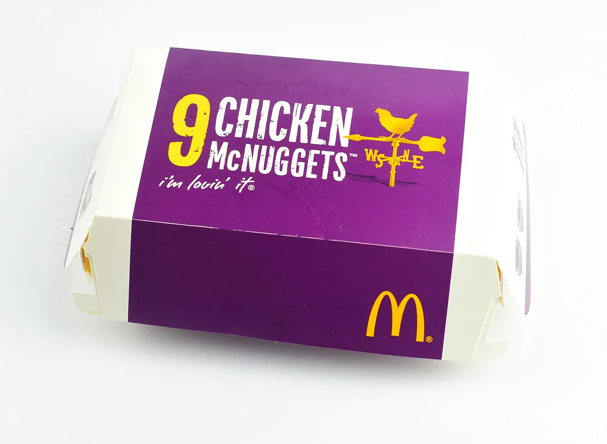 McDonald's chicken mcnuggets box