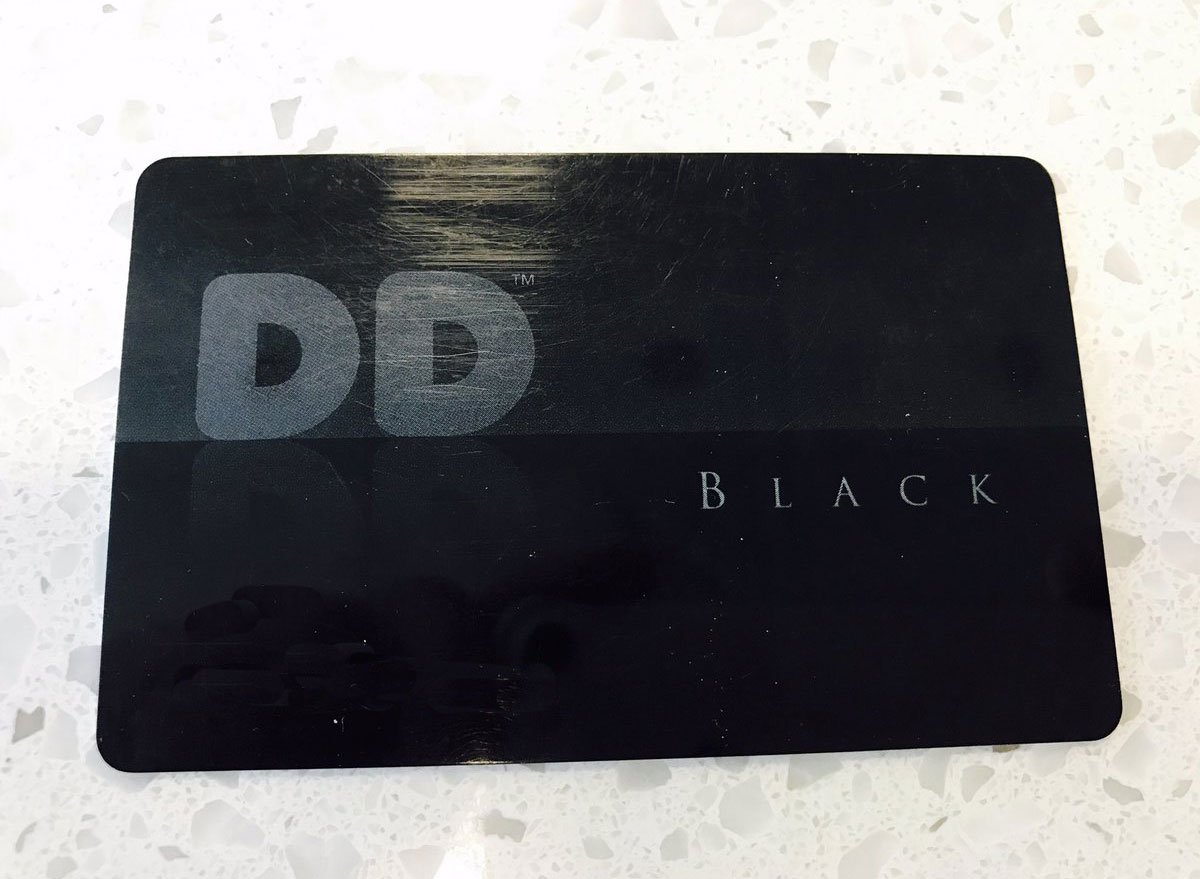 Dunkin donuts black card