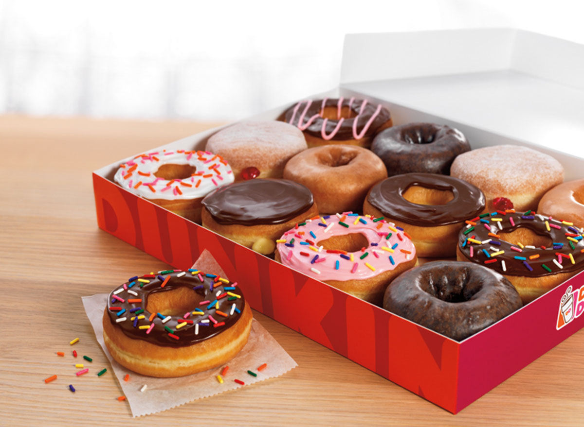 Dunkin' box of donuts