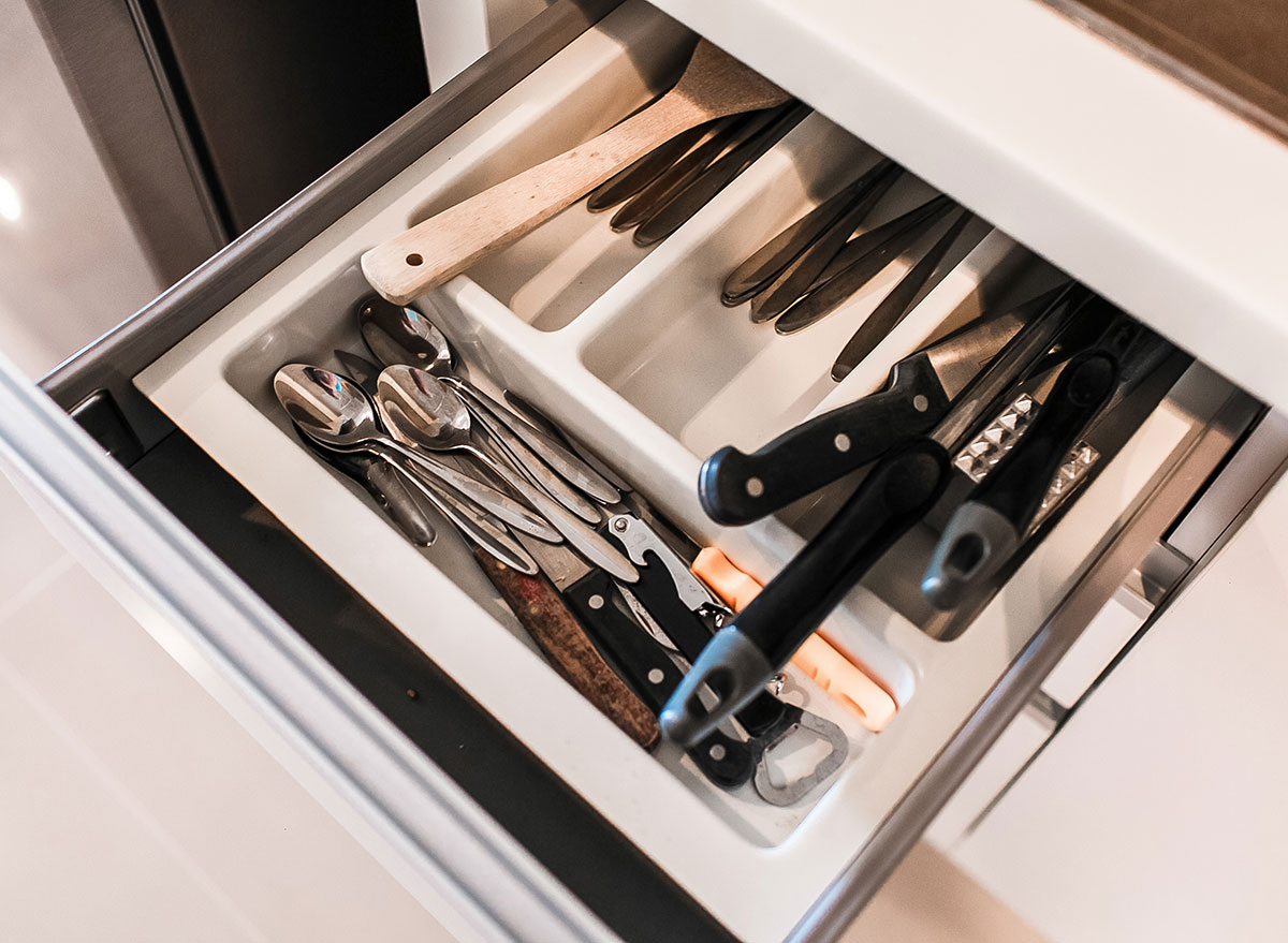 Knives in drawer