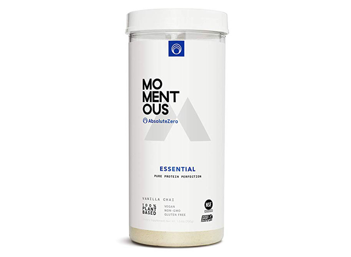 Momentous absolute zero and momentous absolute zero 100% plant based protein powder