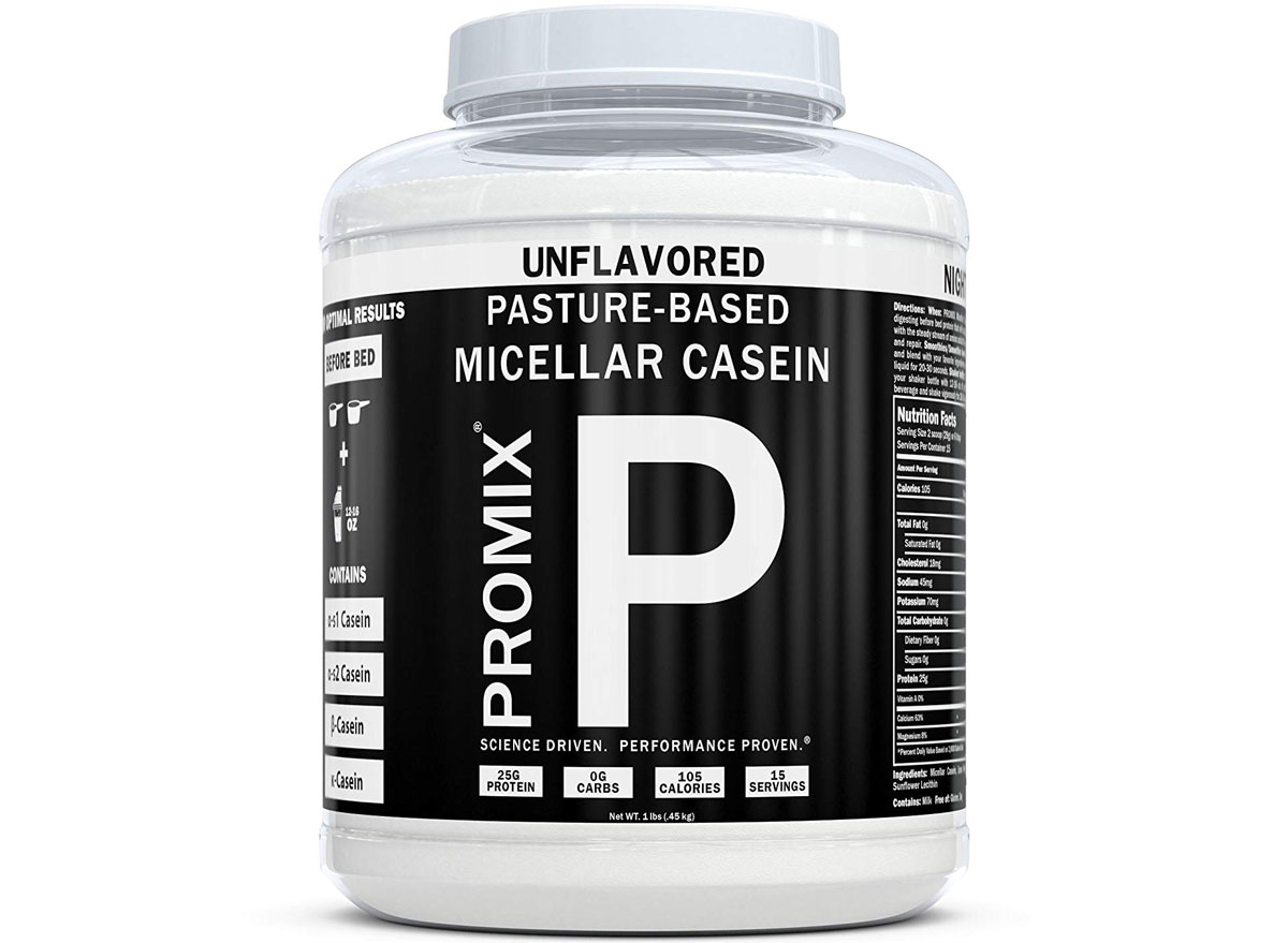 Promix micellar casein unflavored unsweetened protein powder