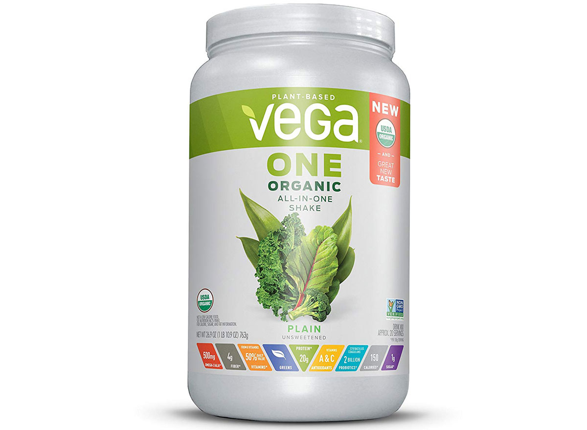 Vega one organic all in one shake plain unsweetened protein powder
