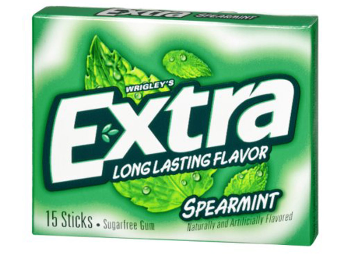 Wrigley's extra long lasting flavor spearmint gum